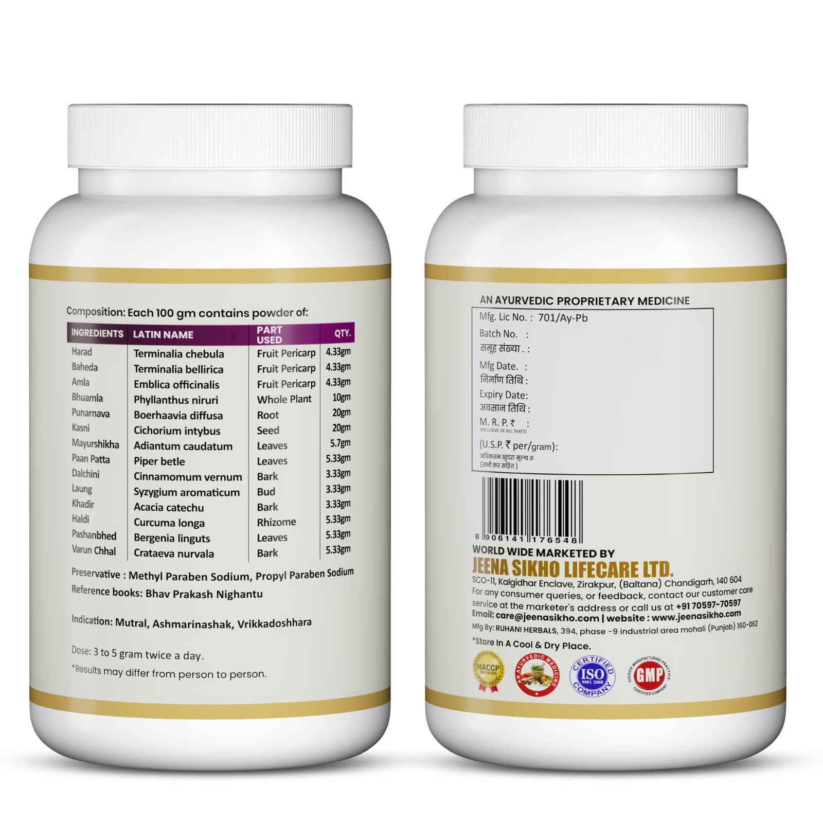 Jeena Sikho GFR Powder for Kidney Wellness, 100gm – Ayurvedic Detox Formula