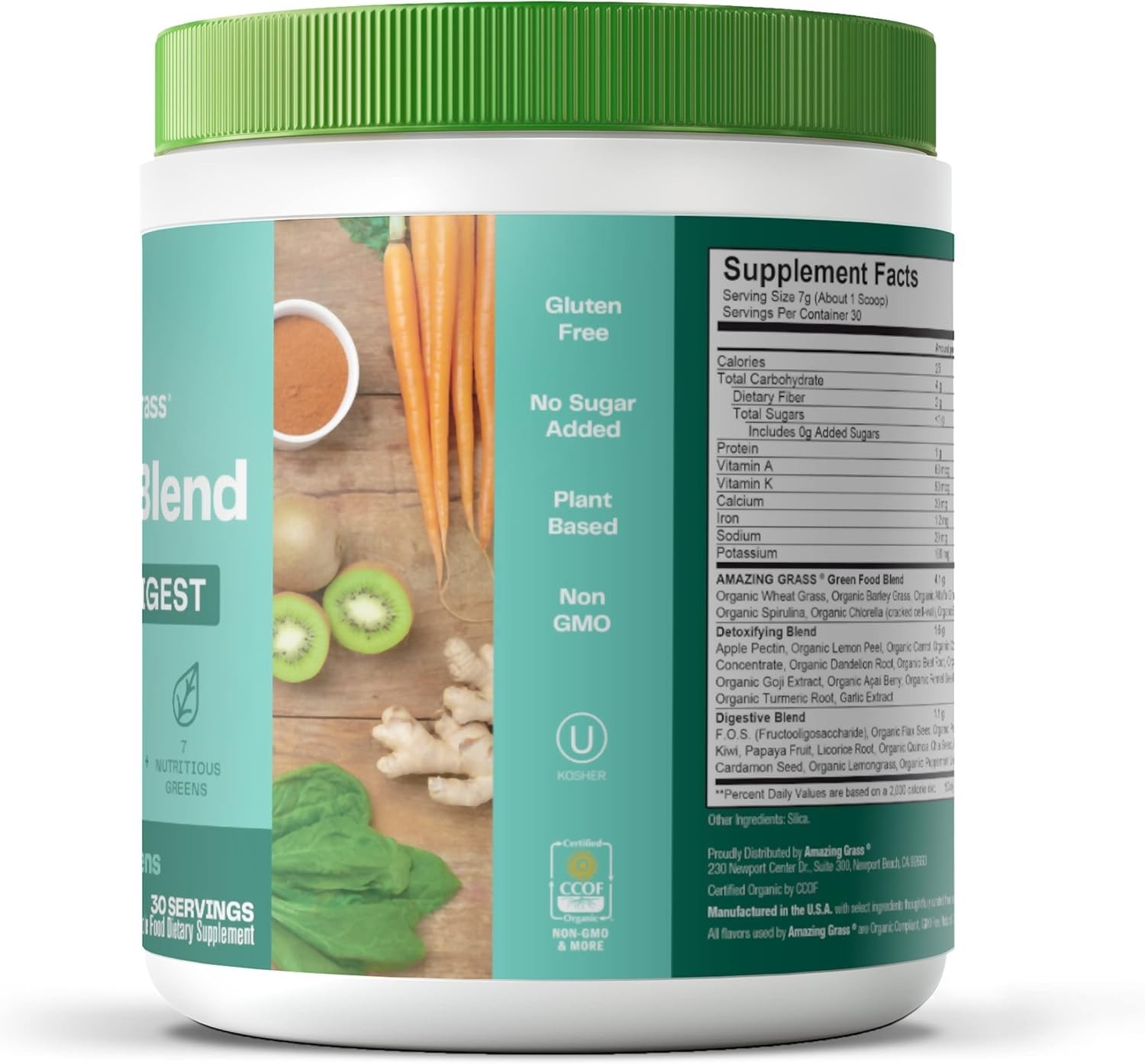 Amazing Grass Alkalize Detox Greens Powder Organic Probiotic Cleanse