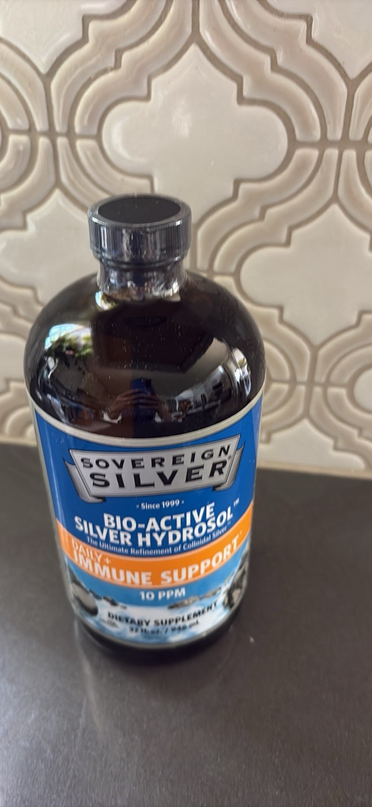 Sovereign Silver Bio-Active Silver Hydrosol 10 ppm 32 fl. oz. – Brand New Sealed