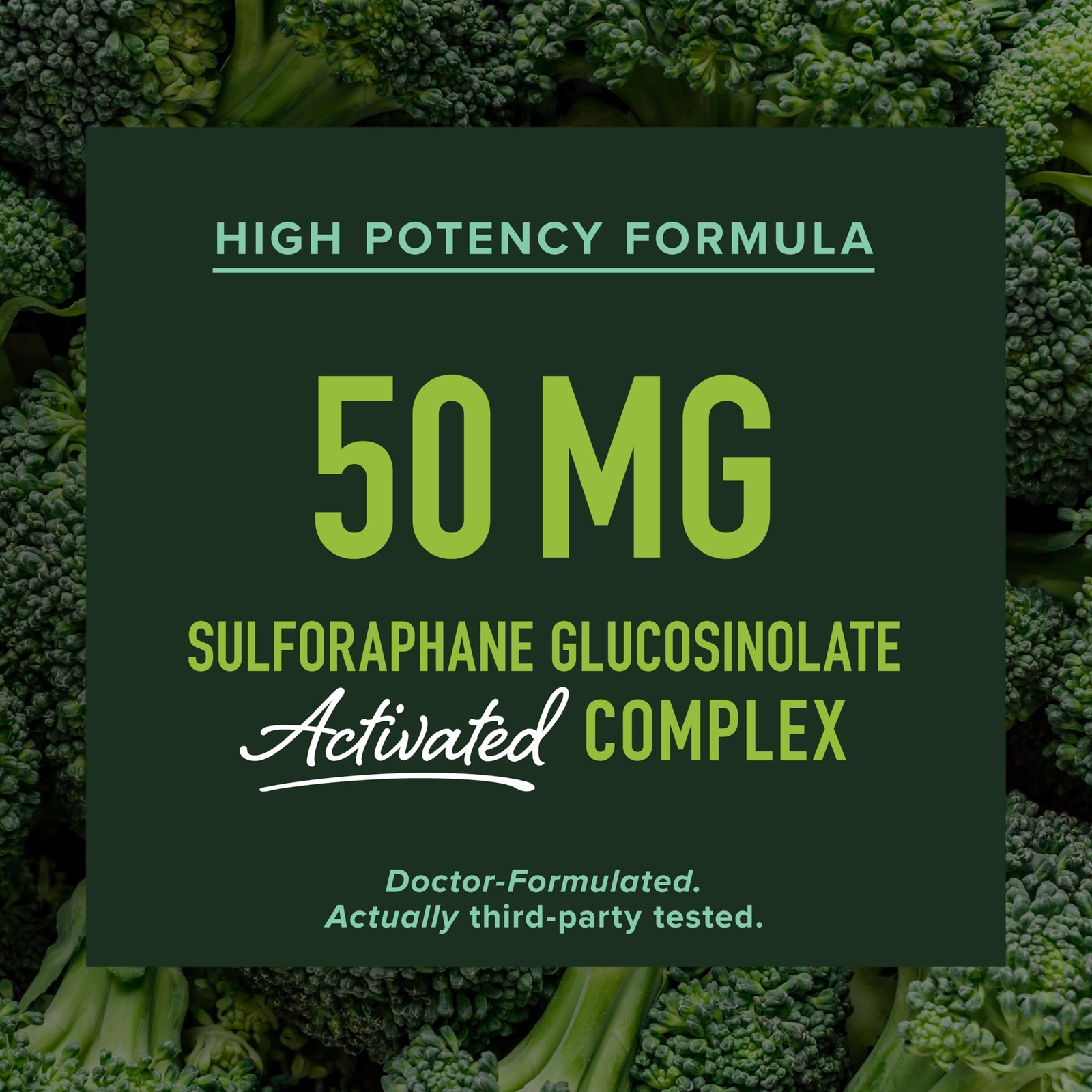 50MG Sulforaphane Supplement from Broccoli Sprouts NRF2 60 Count 60 Ct