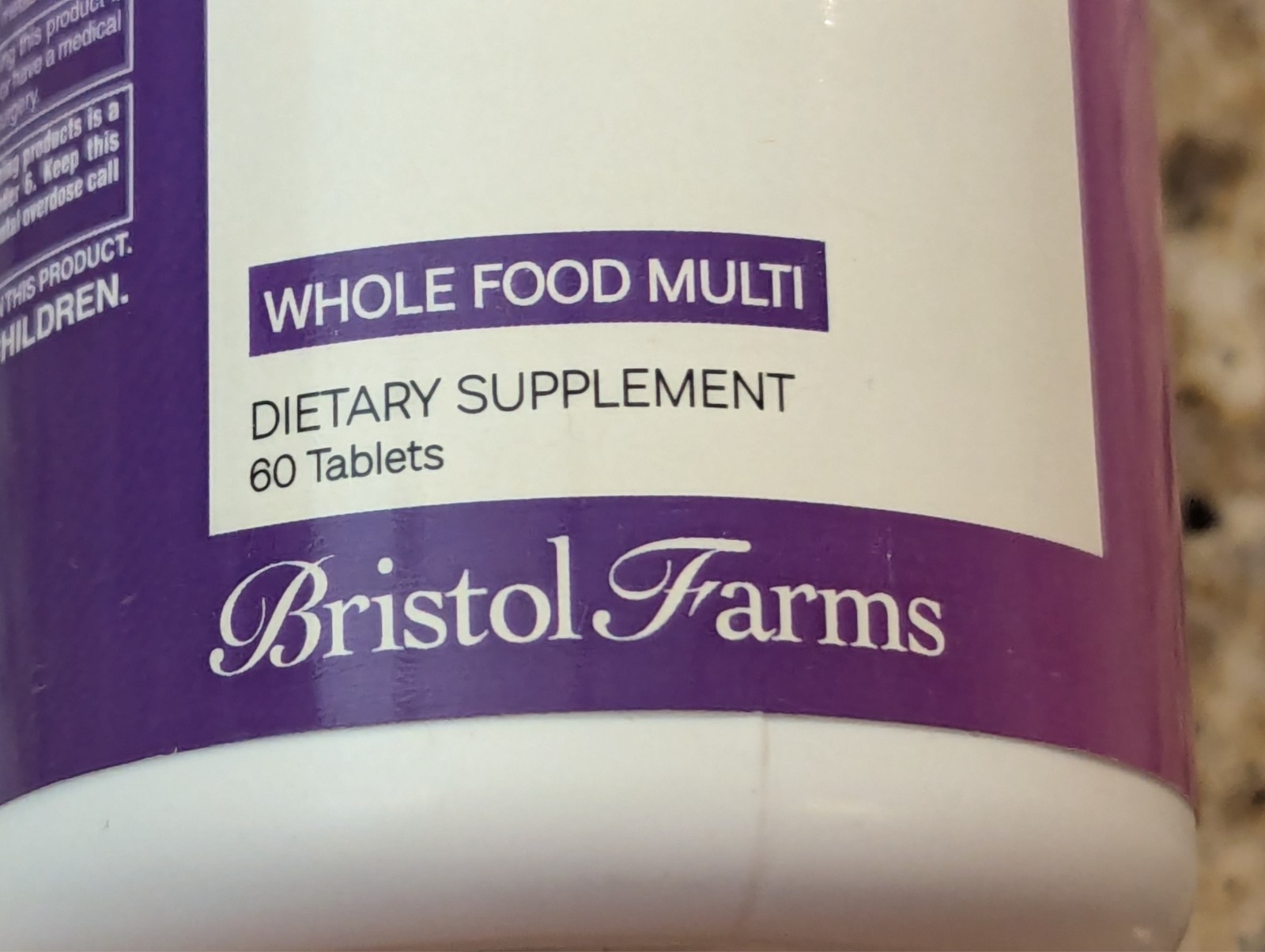 Bristol Farms One Daily Whole Food Multi Vitamin 60 tablets exp: 10/2025