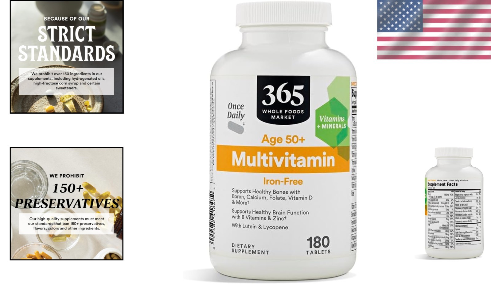 Complete Once Daily Multivitamin for Mature Adults – 180 Count, Organic Formula