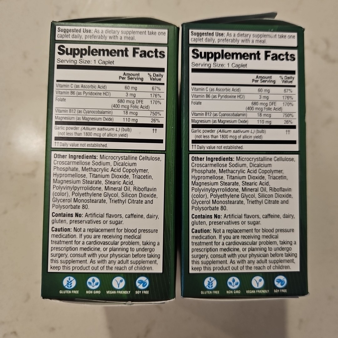 Garlique Garlic Healthy Blood Pressure Formula 60 Cap X2 Exp 2027+