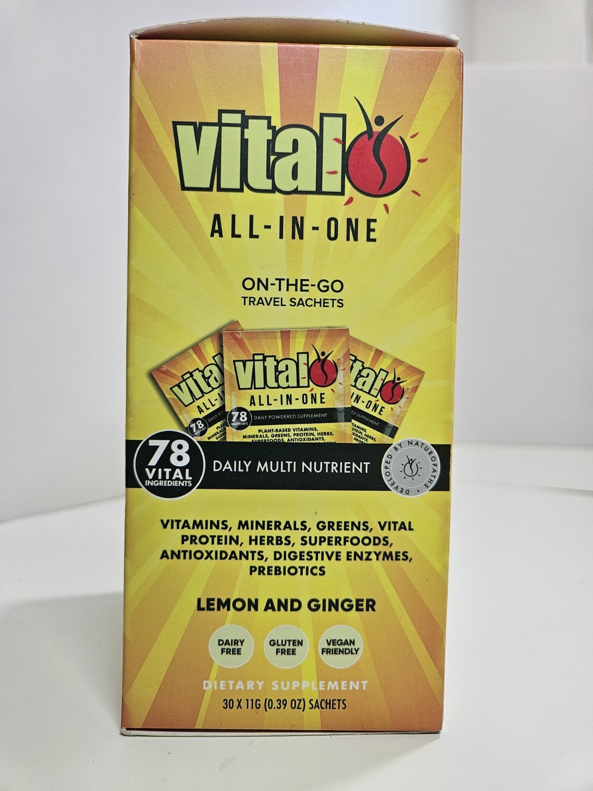 Vital All-In-One Powdered Supplement 30 Sachets Dairy Gluten Free New Sealed
