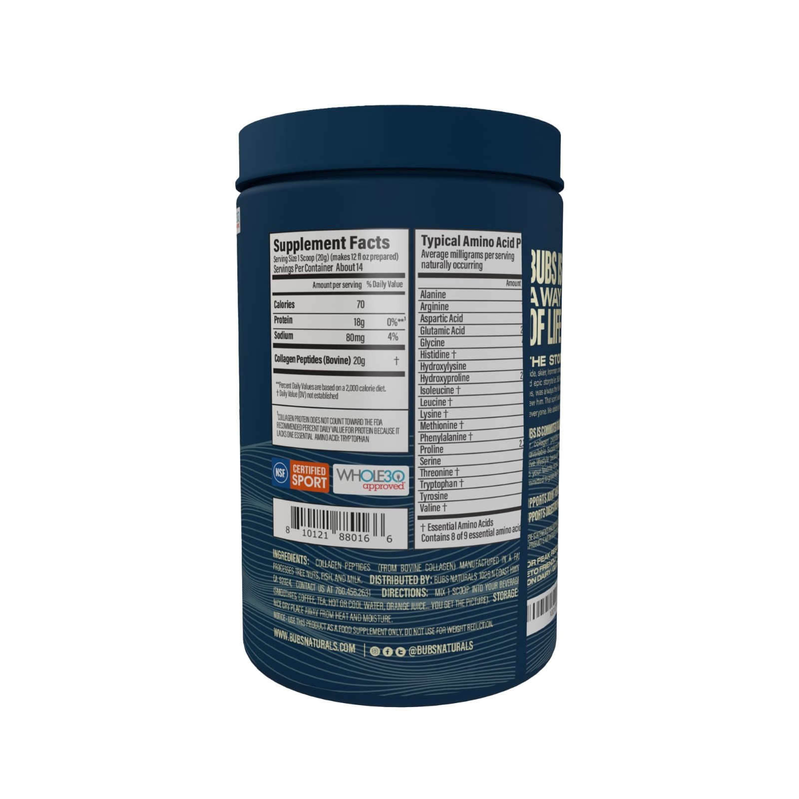 Unflavored Collagen Peptides Powder – Grass Fed, Paleo, Keto, Non-GMO, 10oz