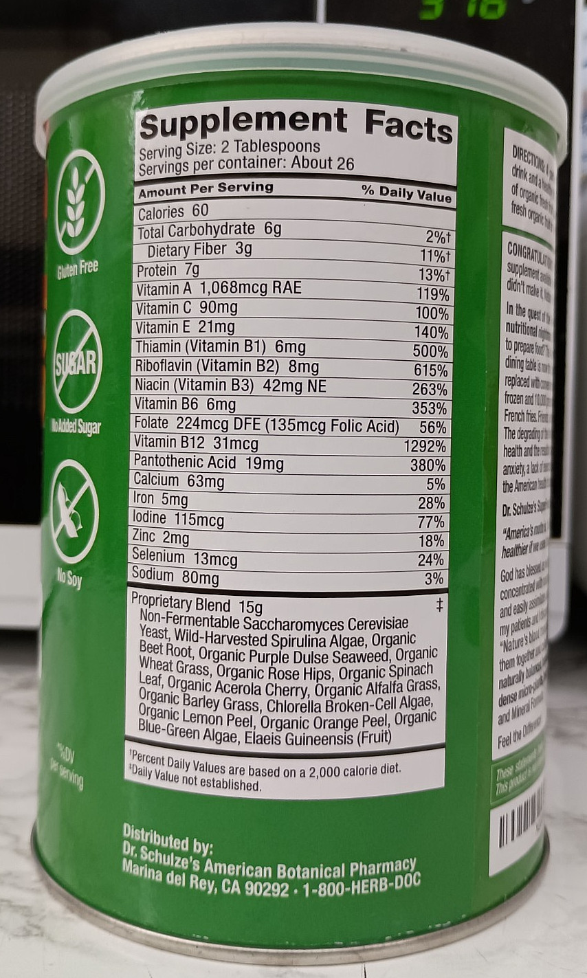 Dr. Schulze’s SuperFood Plus | Vitamin and Mineral Herbal Concentrate | New