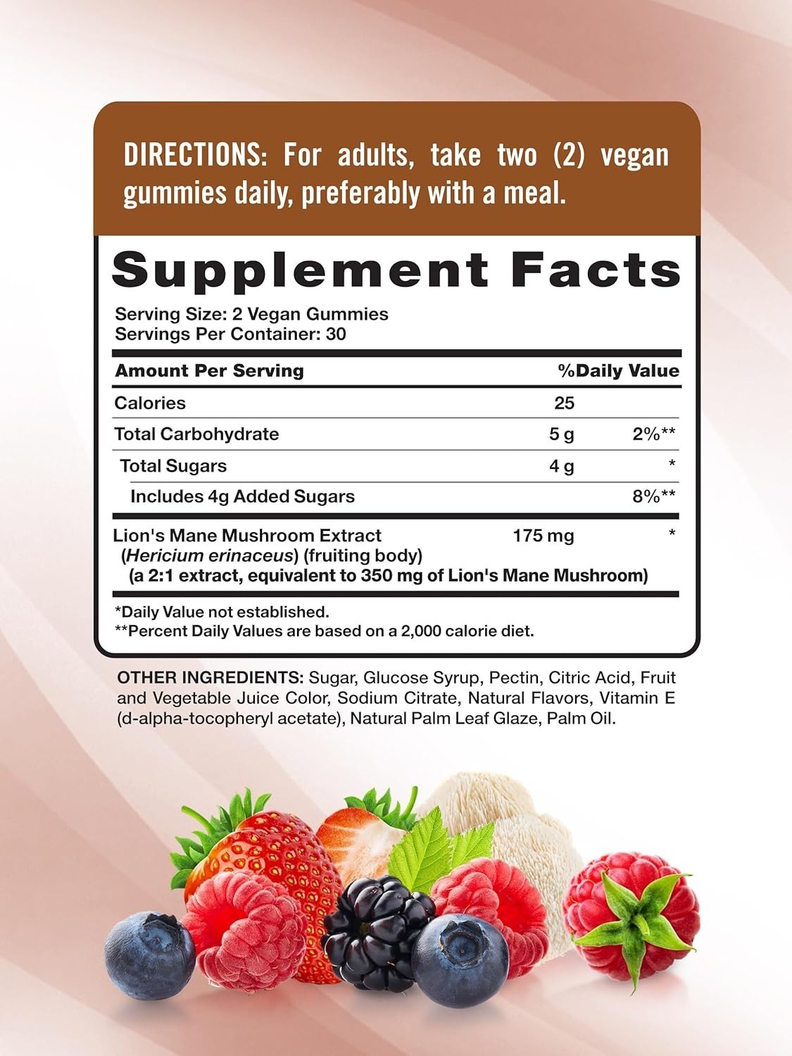Truth Lion’s Mane Mushroom Vitamin Vegan Gummies – 60ct EXP 05/2026