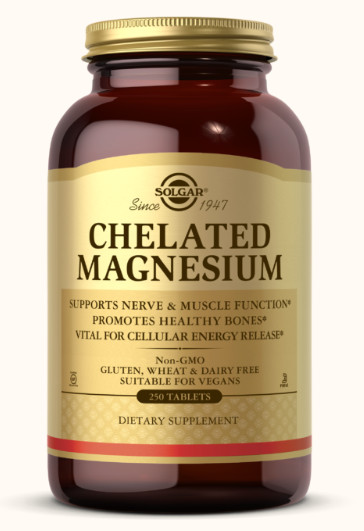 Solgar Chelated Magnesium 250 Tablets EXP: 03/2026