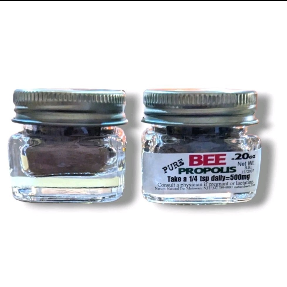 BEE PROPOLIS 0.5oz (4 Jars= Total 2oz) CONVENIENCE Size 100% PURE RAW PROPOLIS