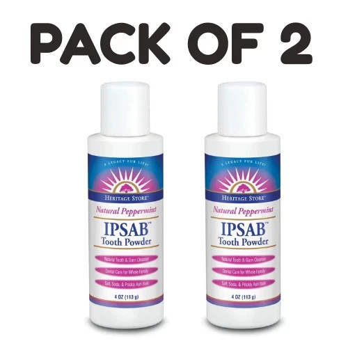 HERITAGE STORE Ipsab Toothpowder – 4 oz – Pack of 2