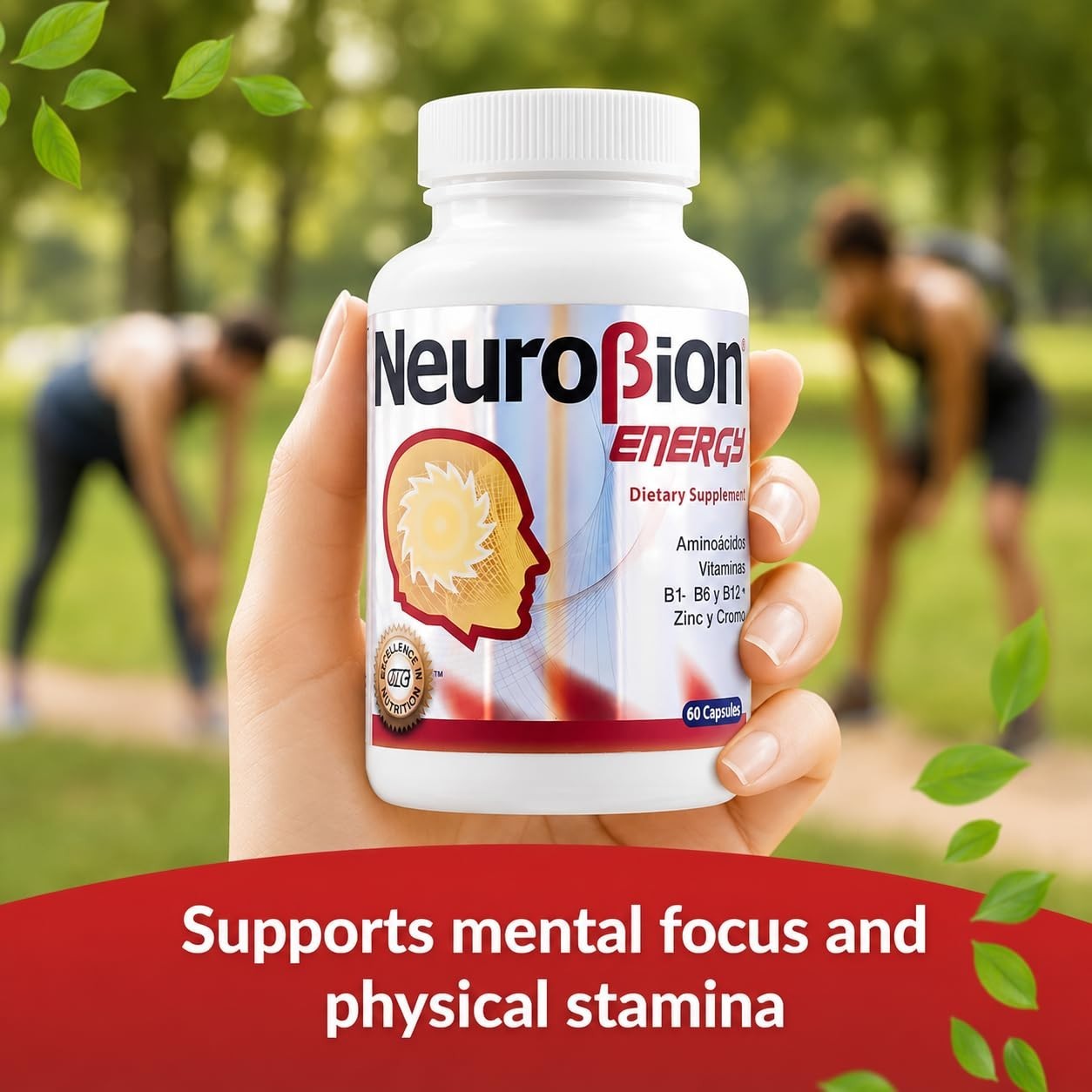 60 Caps Neurobion Energy – Amino Acids & Vitamins B1 B2 B6 B12 – Boost Brain Ale