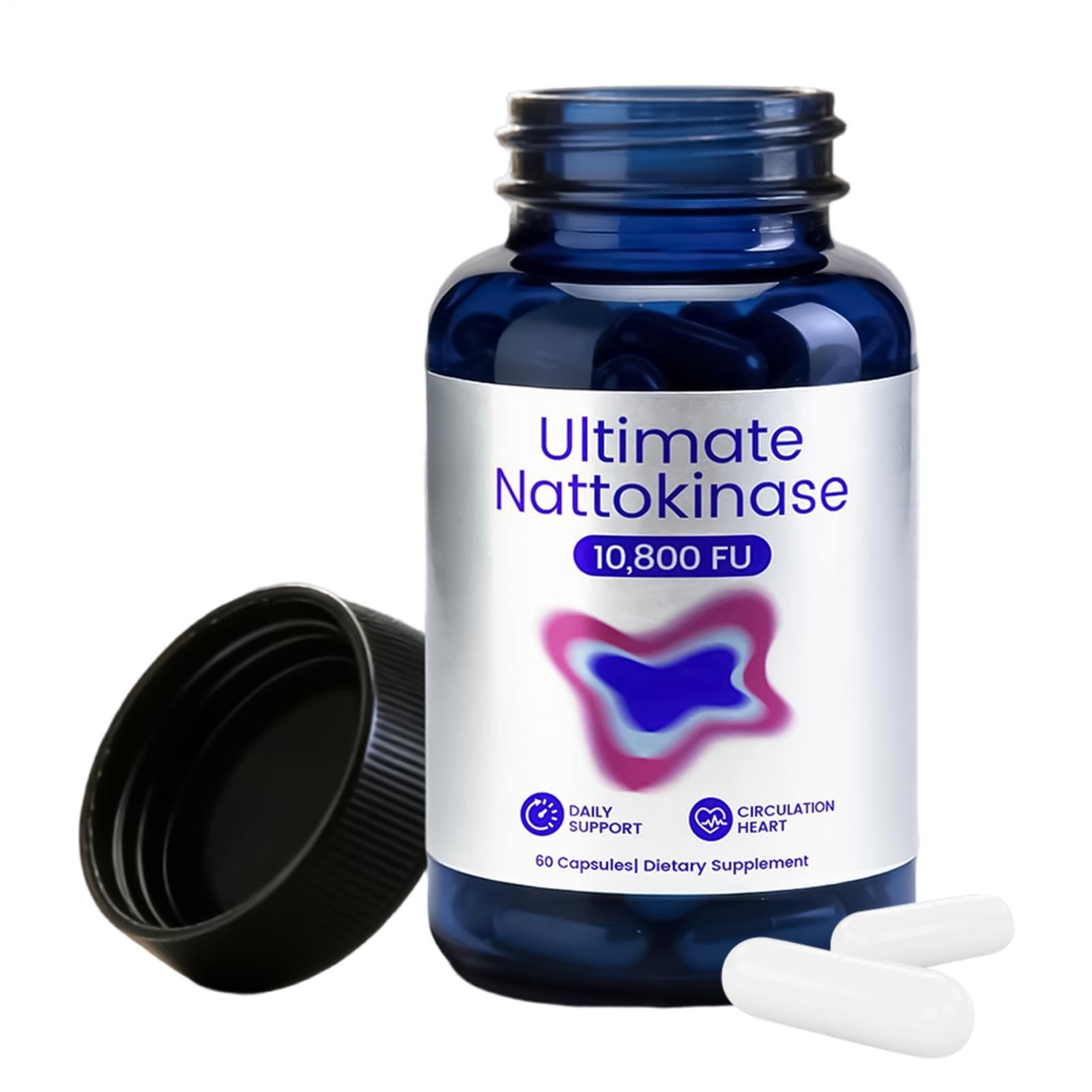 Nattokinase Ultimate Supplement with 10 , 800 FU of Nattokinase , Natural Suppor