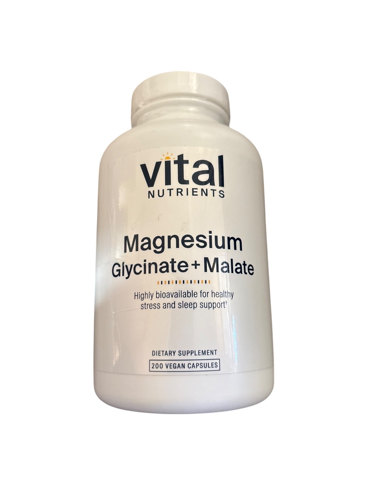 Vital Nutrients, Magnesium, Glycinate + Malate, 200 Vegan Capsules 11/2028