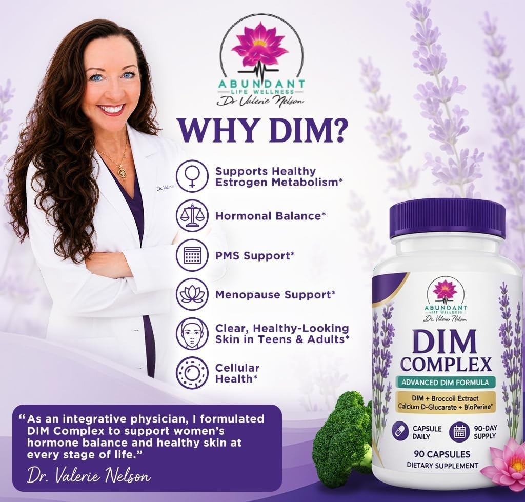 DIM 150mg 90 Capsules Calcium D-Glucarate Broccoli Estrogen & Hormone Balance