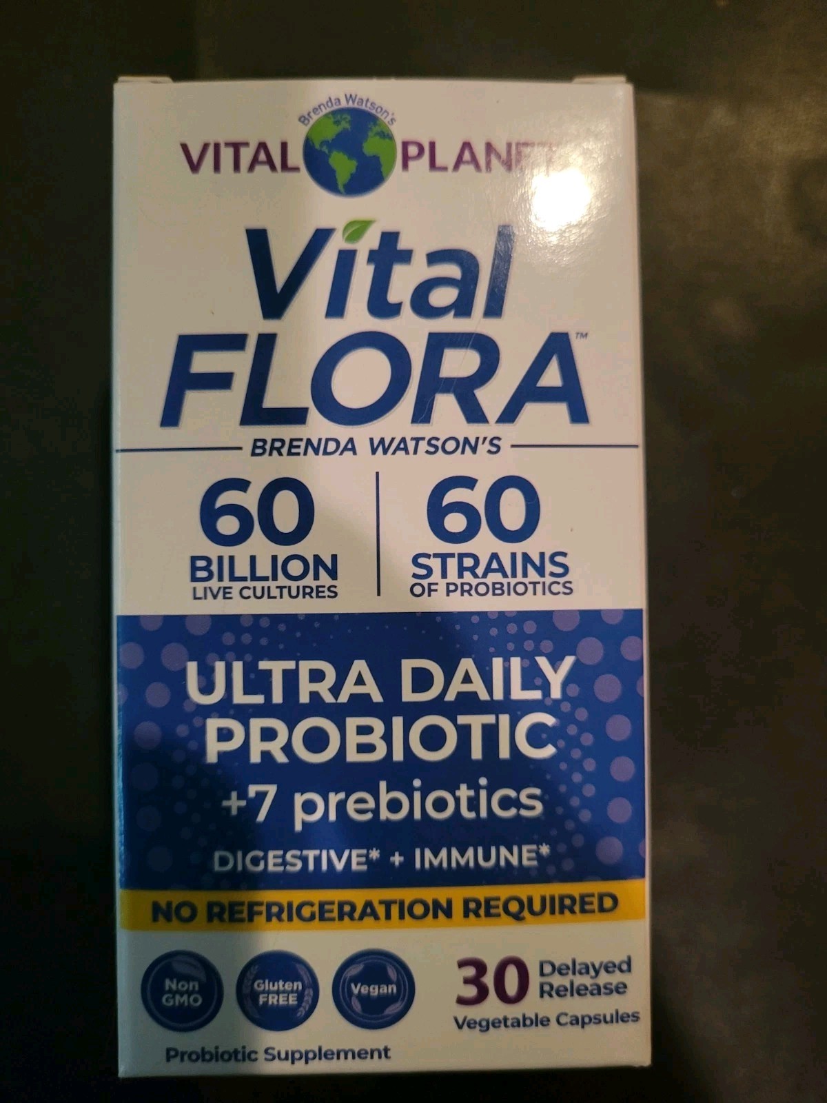 Vital Flora Ultra Daily Probiotic 30 Capsules 60 Billion CFU for Gut Health 5/26