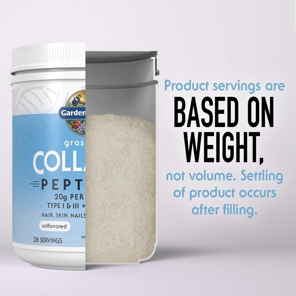 Garden of Life Grass Fed Collagen – Peptides Unflavored 560 grams Each (3 Packs)