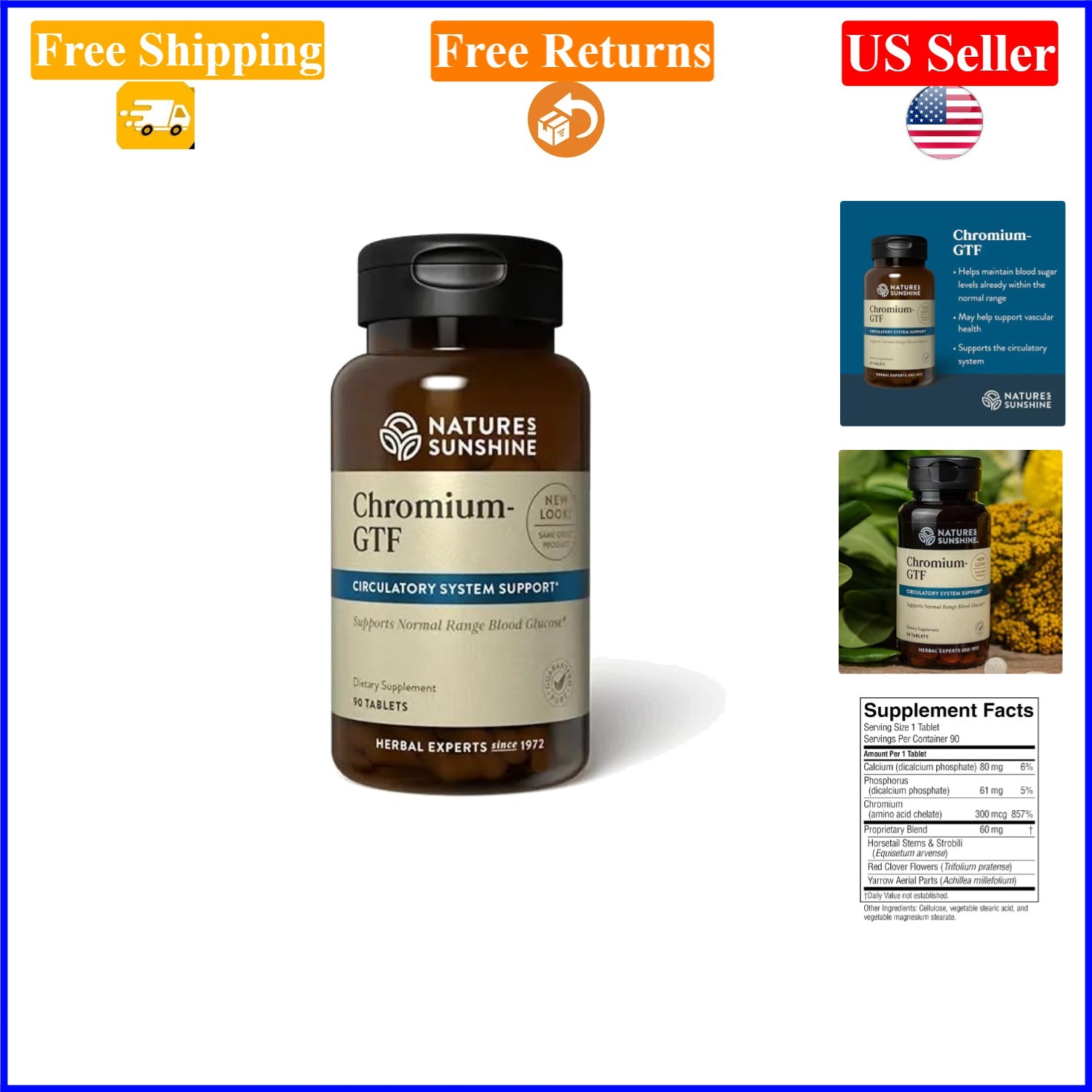 Chromium GTF 300 mcg – Unisex Adult Supplement for Blood Sugar & Heart Health