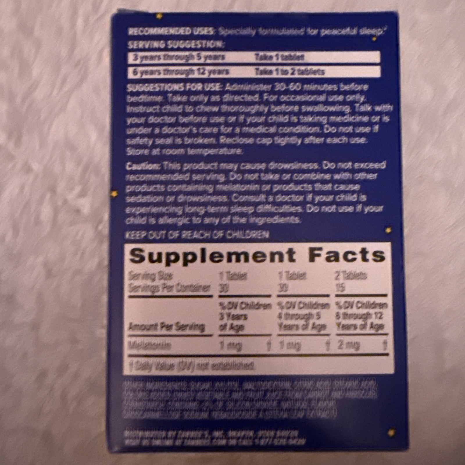 Zarbee’s Children’s Sleep Chewable Tablet with Melatonin 30 count 02/2026