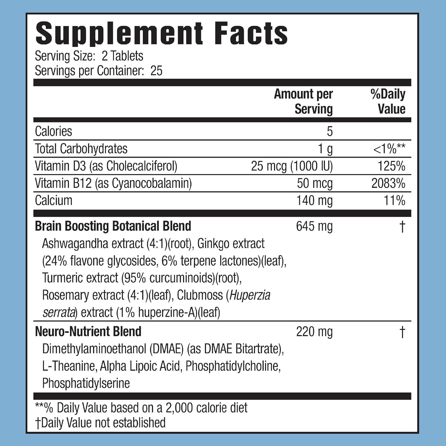 Applied Nutrition Healthy Brain All-Day Focus 50 Tabs Each (Pack of 3)
