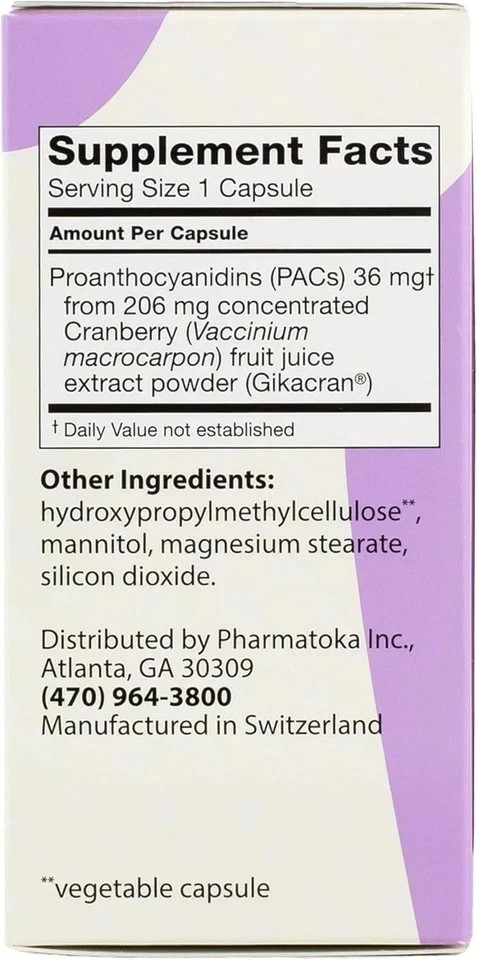3 Pack Ellura 36mg Cranberry Capsules 90ct UTI Support Supplement Urinary Health
