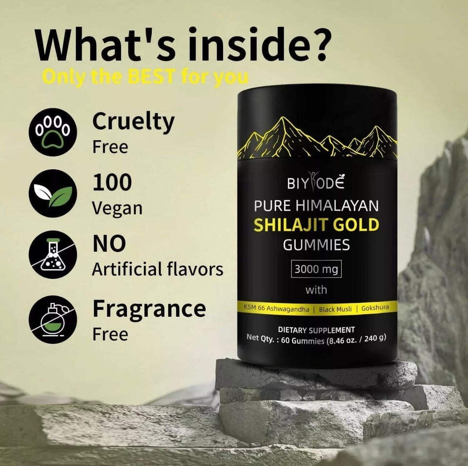 Himalayan Shilajit GOLD Gummies, Organic, Extremely strong 3000 mg, Fulvic Acid