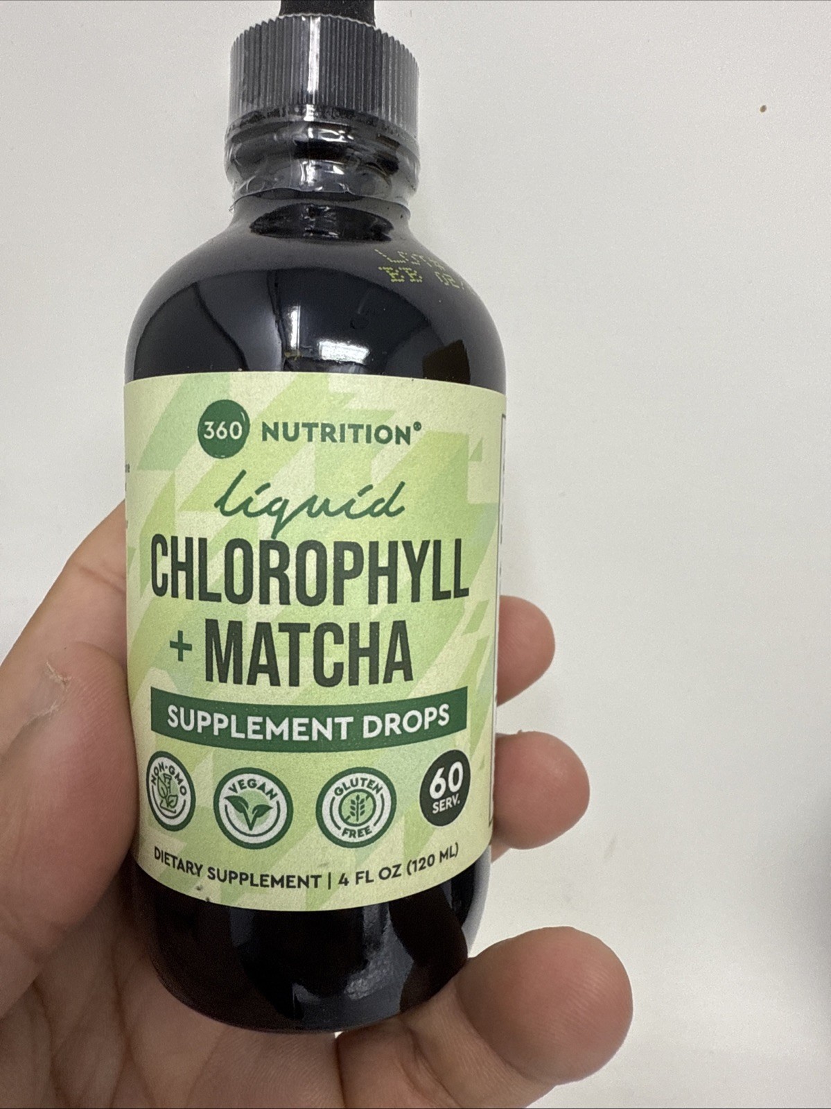 360 Nutrition Liquid Chlorophyll + Matcha Supplement Drops 4 oz NEW Exp 01/2028