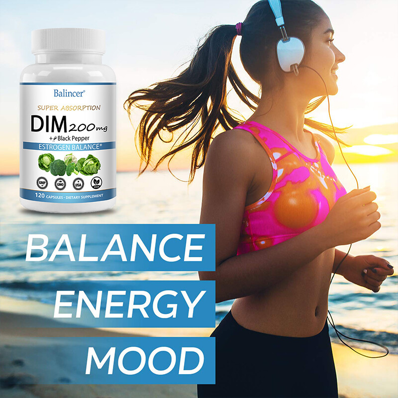 DIM (Diindolylmethane) 200 mg with BioPerine, Estrogen Balance, 30-120 Tablets