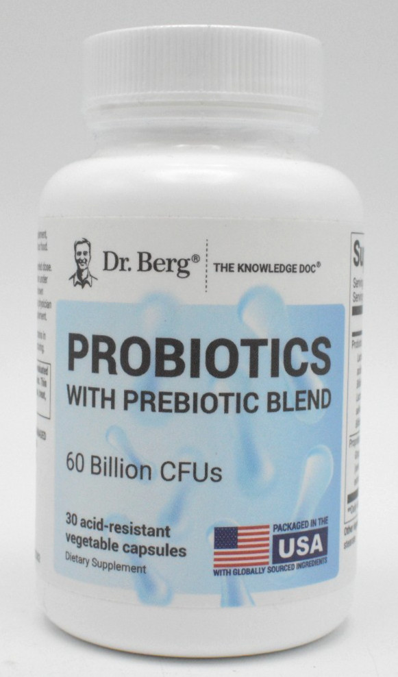 2 Pack – Dr. Berg Probiotics 60 Billion CFU’s – 30 Capsules – Exp: 07/2027