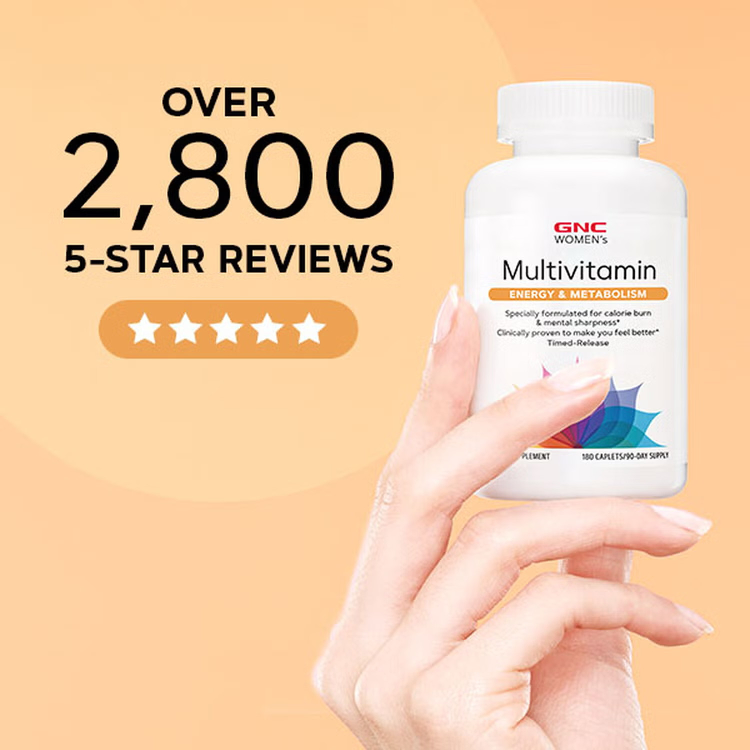 Sealed GNC Women’s Energy & Metabolism Multivitamin 180 Caplets – Exp. 01/2027
