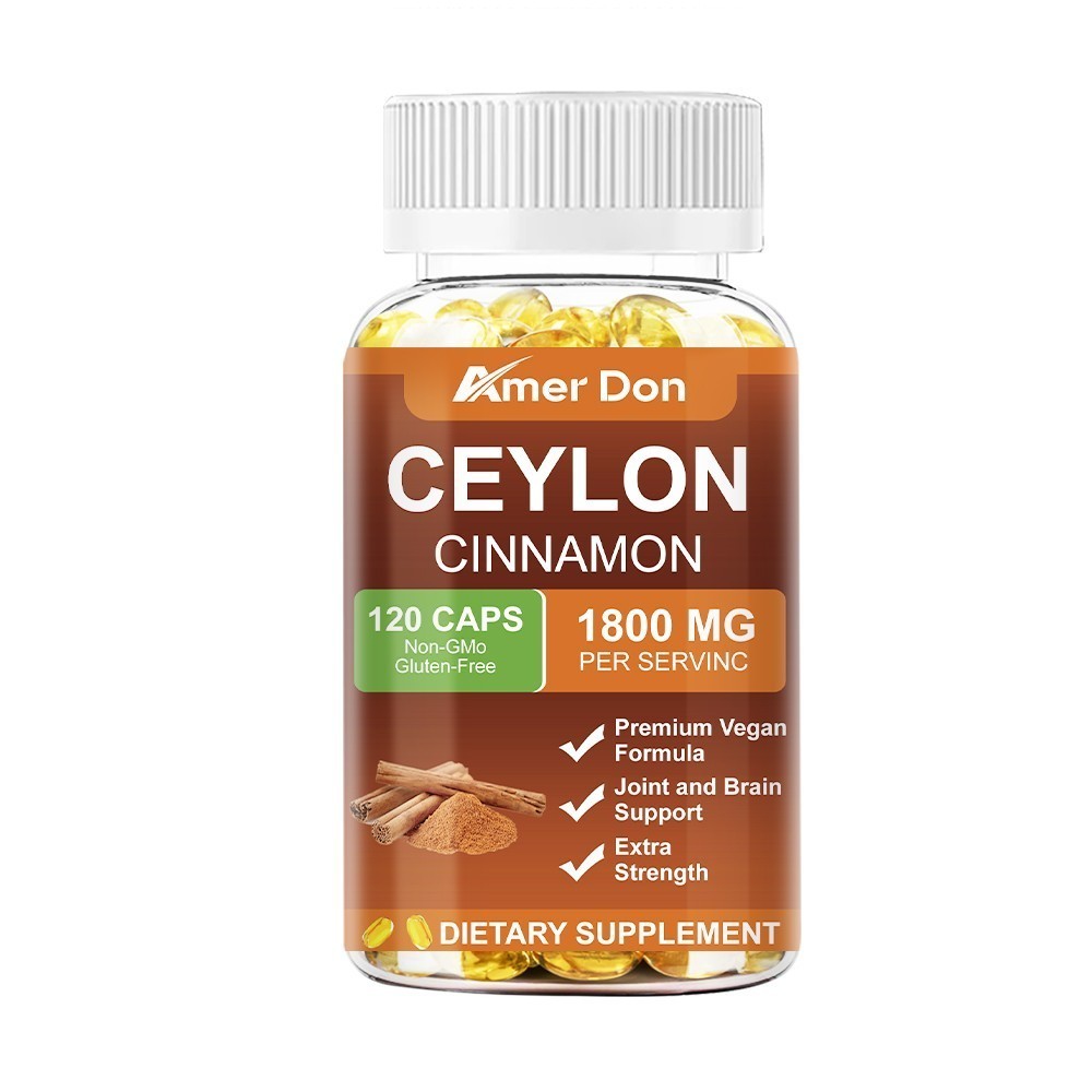 Organic Ceylon Cinnamon Softgels 1800mg High Potency Blood Sugar Support