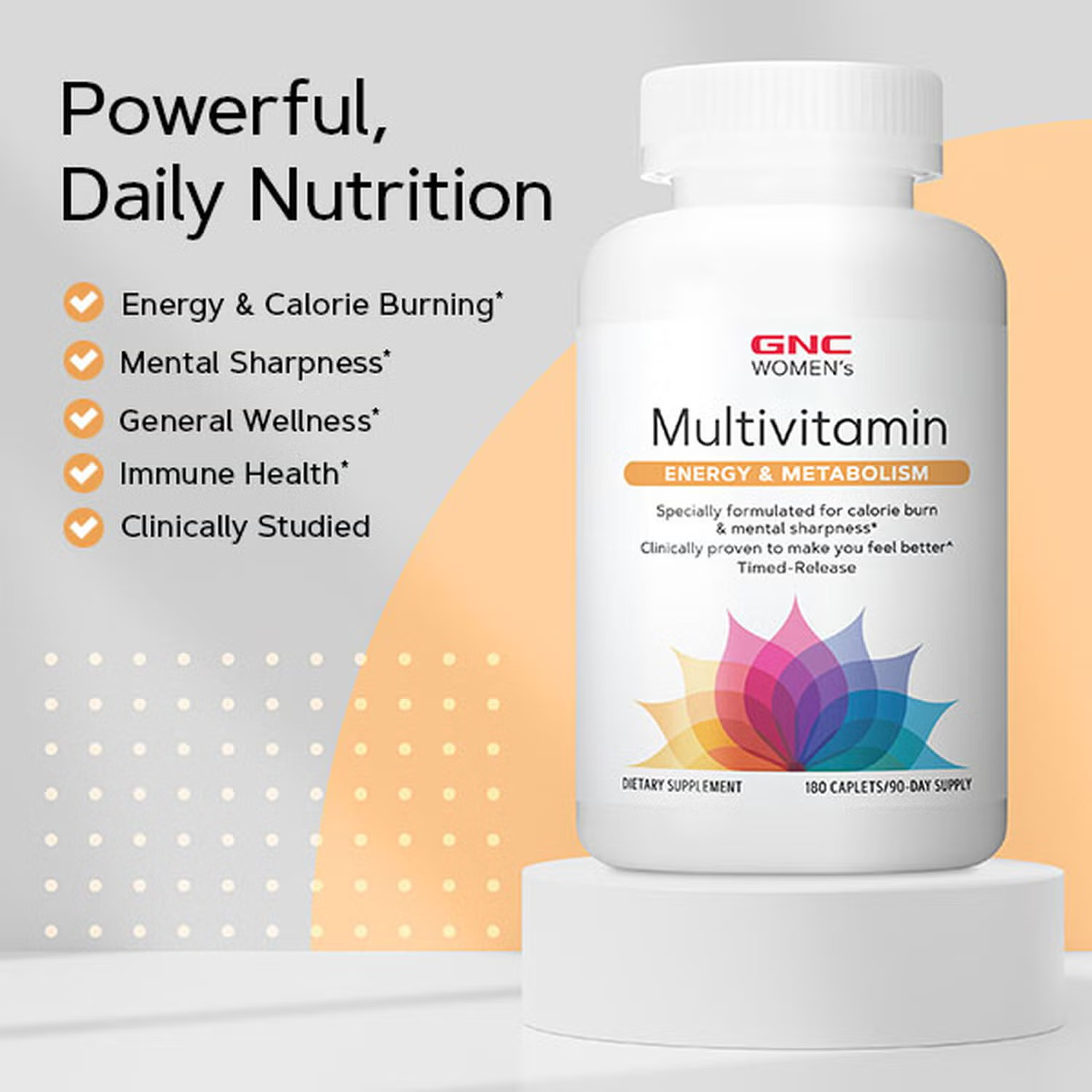 Sealed GNC Women’s Energy & Metabolism Multivitamin 180 Caplets – Exp. 01/2027