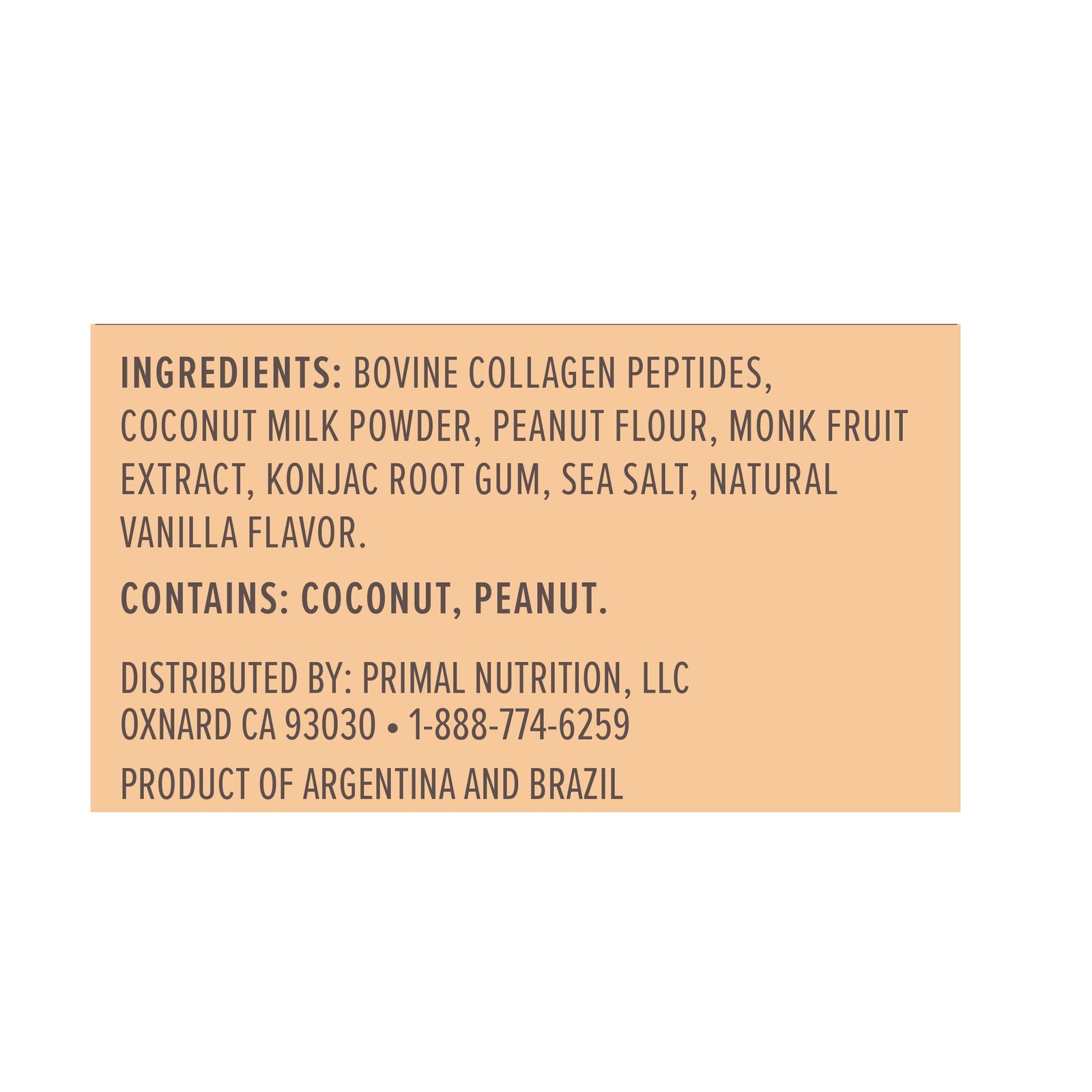 Primal Kitchen Peanut Butter Flavor Collagen Fuel® Drink Mix Collagen Peptide…