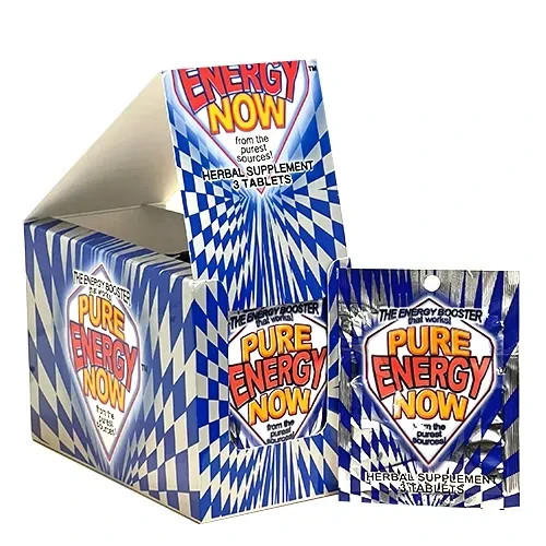 Pure Energy Now 3 Tablets 24 Packet Display Box 2 Boxes 48 Packs Total