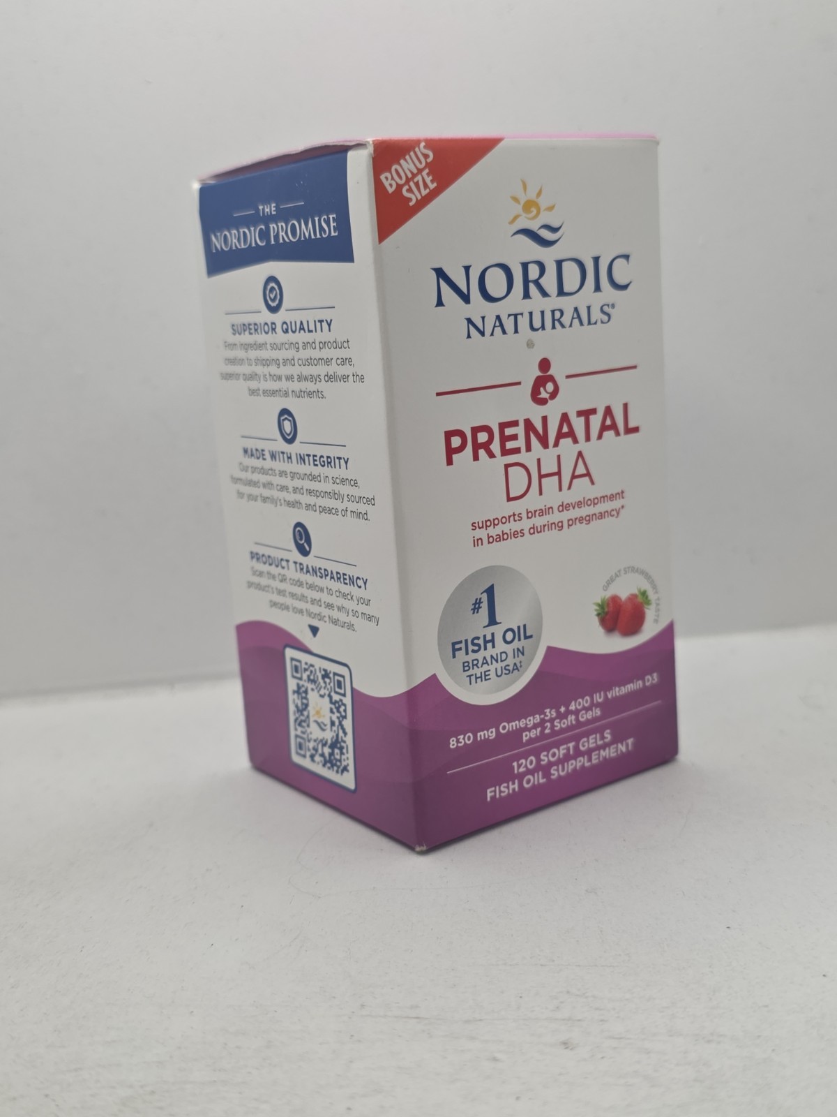 Nordic Naturals DHA from Purified Fish Oil, Strawberry Flavored