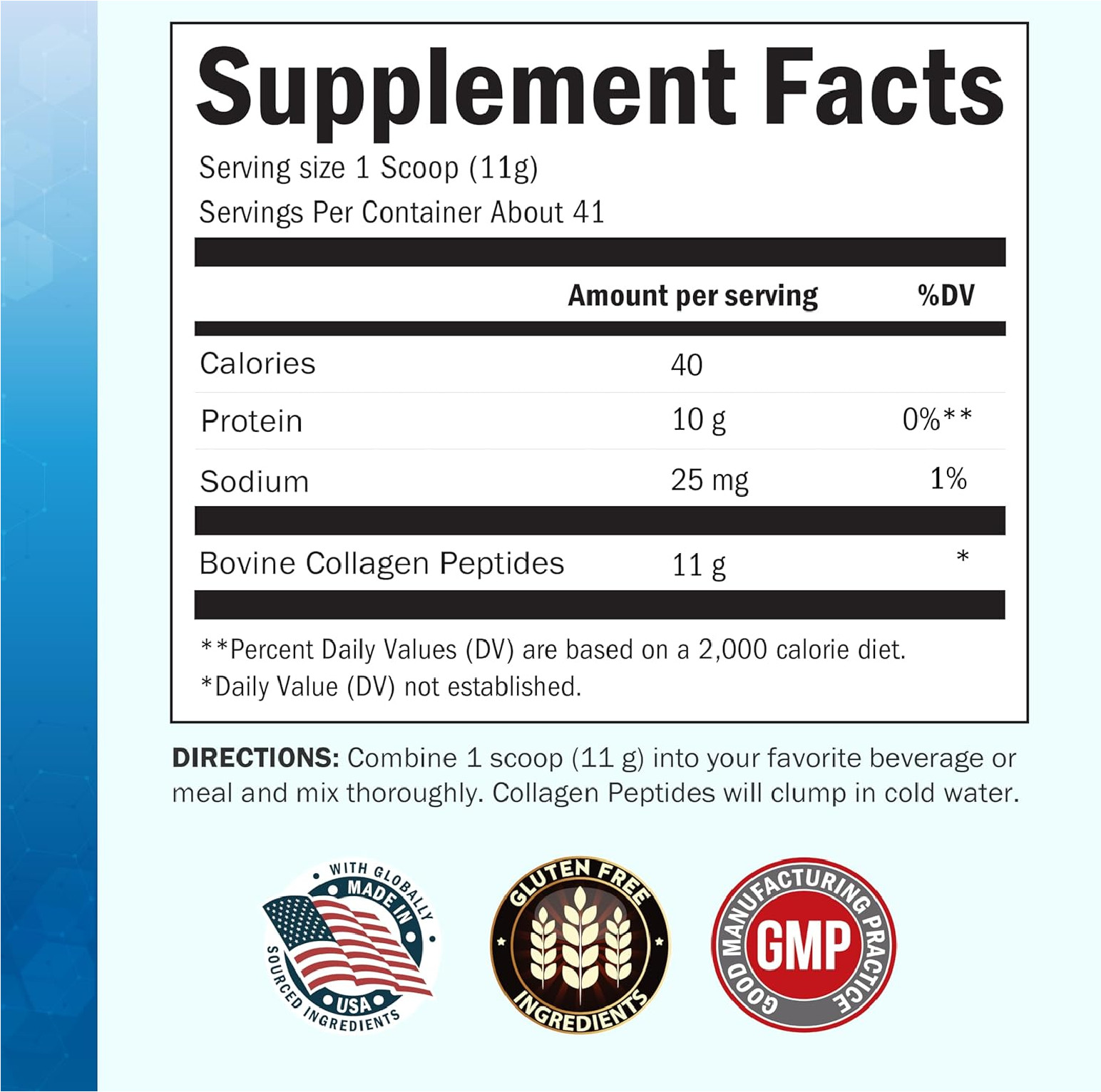Multi Collagen Protein, Amino Acids, Unflavored, 16 oz Free Shipping
