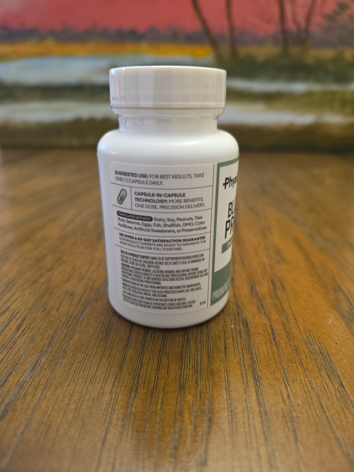 Physician’s Choice Bloat + Gas Probiotic 5-in-1 Pre Pro Postbiotic 30 Capsules