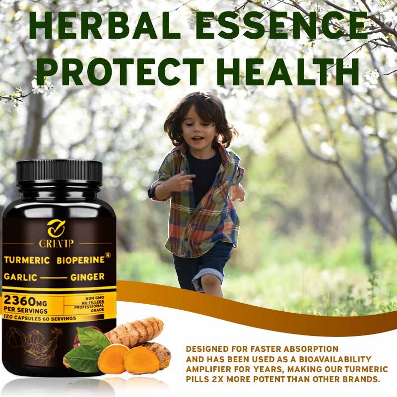 Turmeric Bioperine 2360mg – Triple Strength Highest Potency 95% Curcuminoids