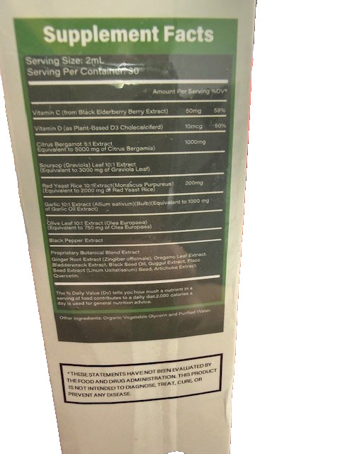 Velora Nutrition Citrus Bergamot Liquid Drops 60mL 2 fl oz Sealed Exp 09/14/2027