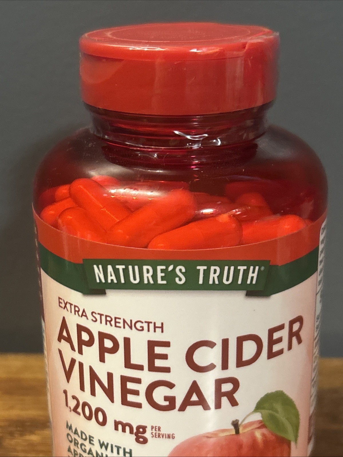 Nature’s Truth 1200mg Apple Cider Vinegar Capsules – 180 Count – Exp. 07/2028
