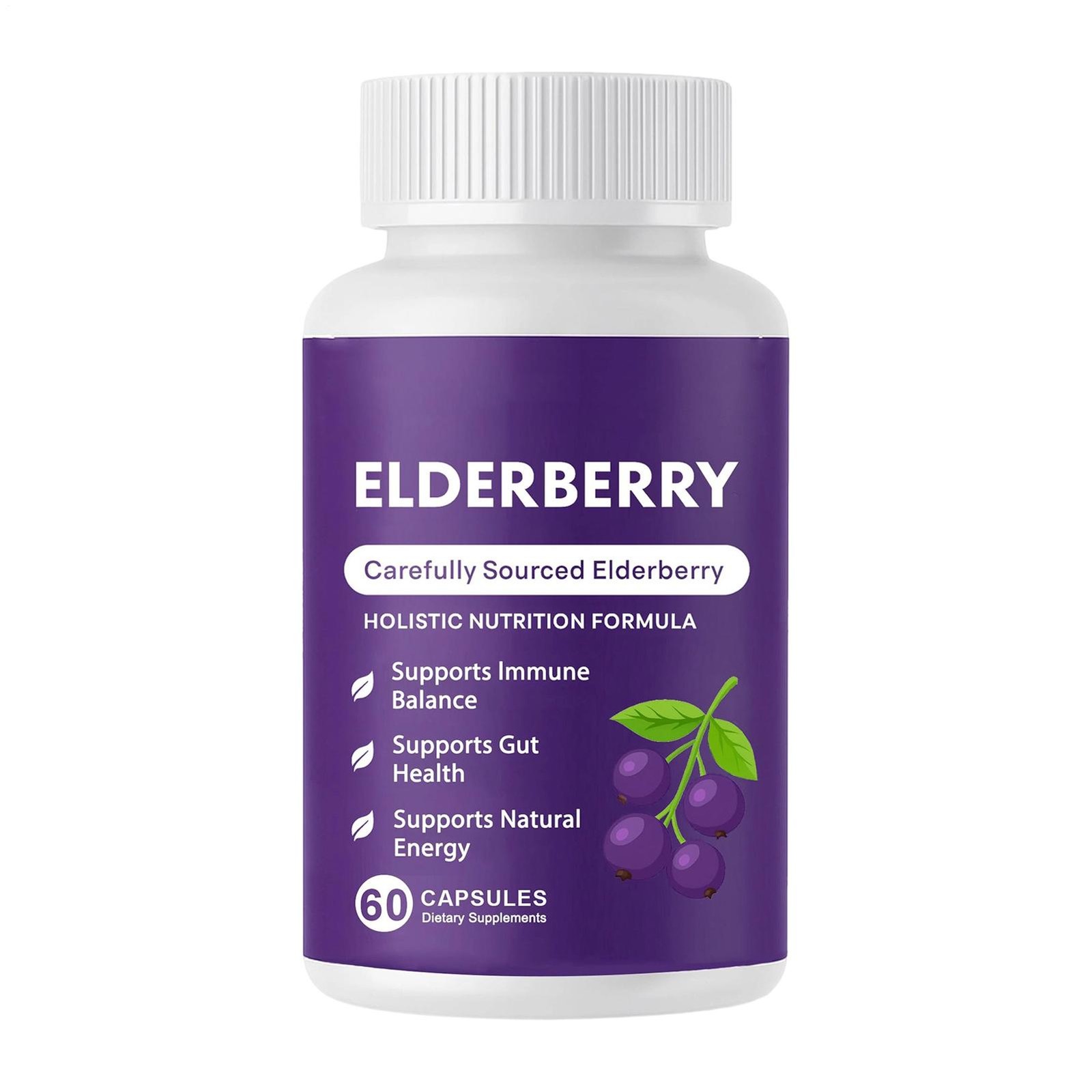 Support Elderberry Gut Elvera Complex – Organic Black Elderberry Soft Capsules