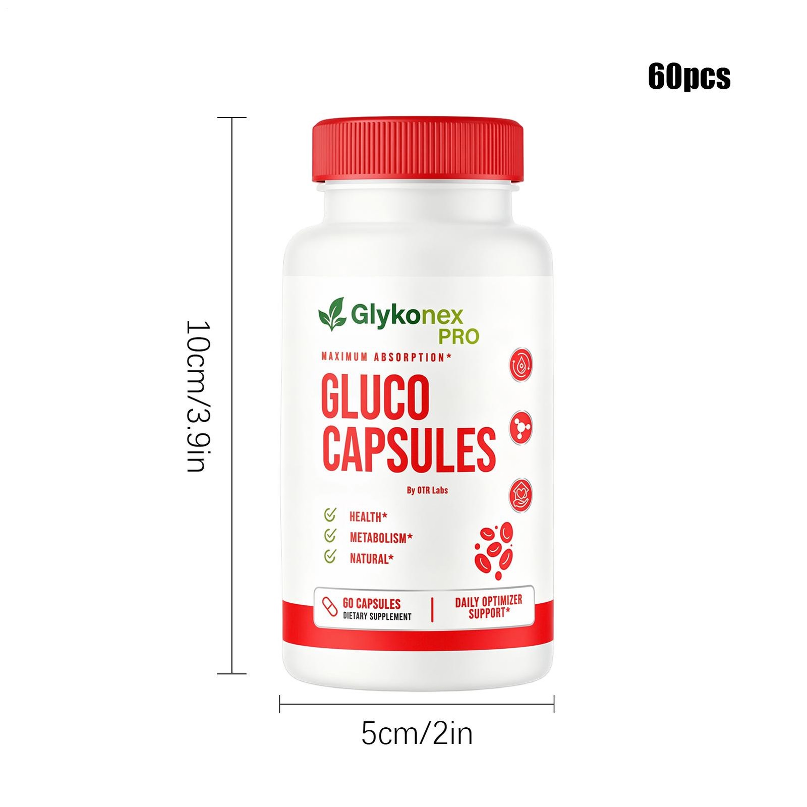 2 X GlykoNex Gluco Capsules Blood Health Support Dietary Supplement 60 Capsules
