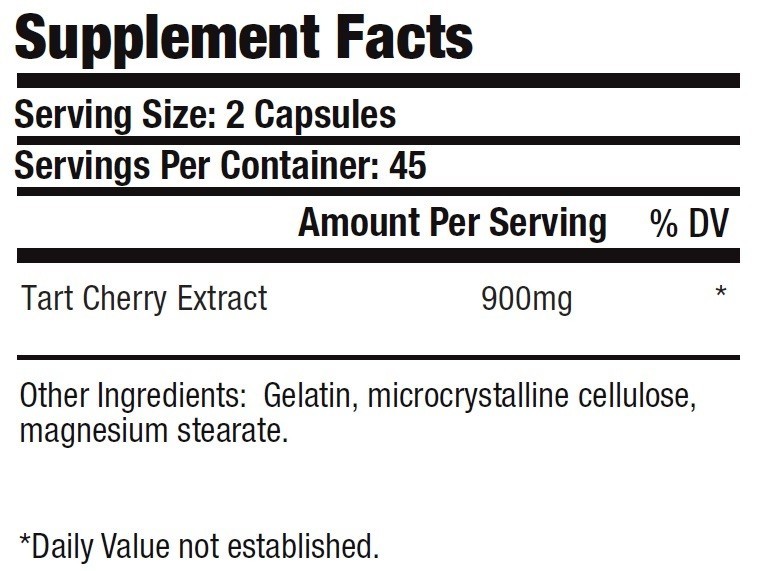 1 Pack Tart Cherry Extract 900mg Antioxidant Gout Joint Pain Arthritis