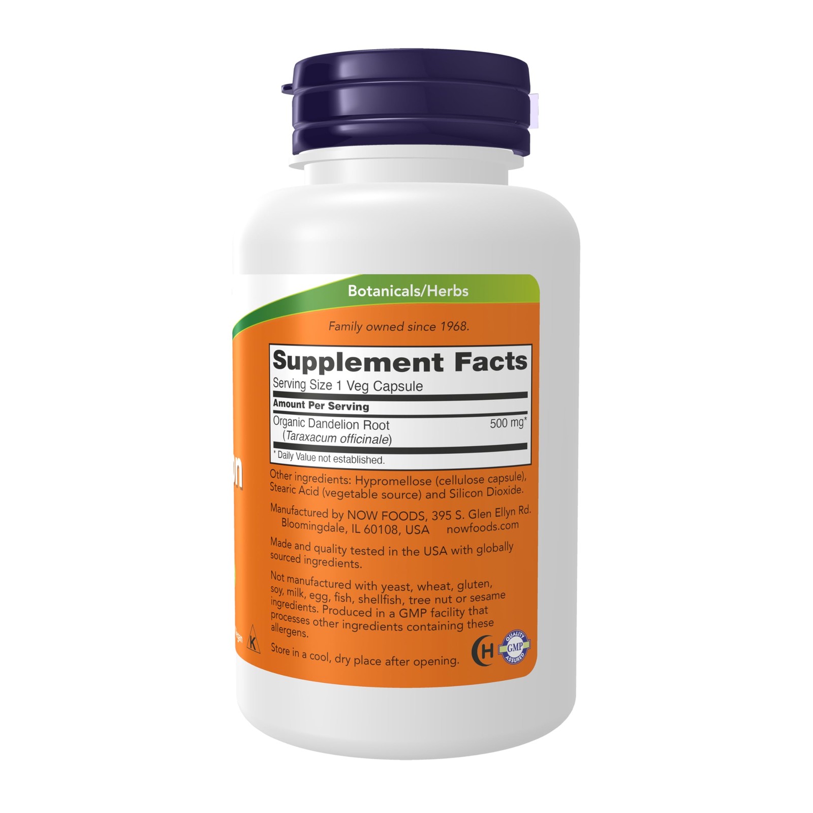 NOW Foods Supplements, Dandelion Root 100 Count (Pack of 1), Light Brown