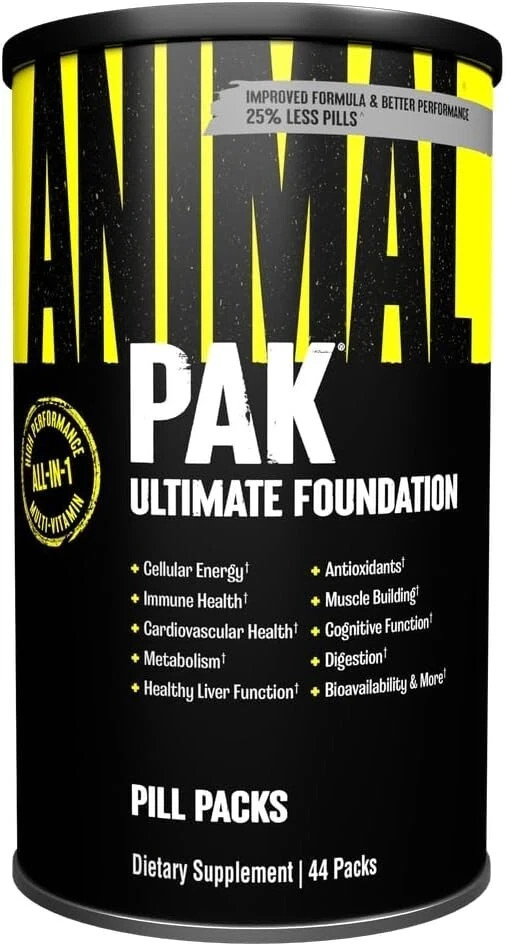 Universal Nutrition ANIMAL PAK Bodybuilding Multivitamin 44 Paks Newest Version