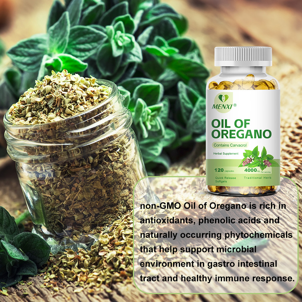 120pcs Oil of Oregano – with Carvacrol Olive Non-GMO Oil- Natural Immune Support