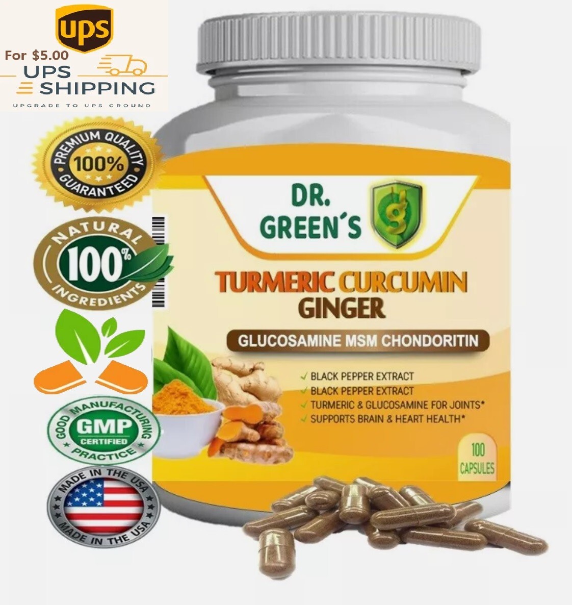 Turmeric, glucosamine, black pepper joint support reuma 200 Caps