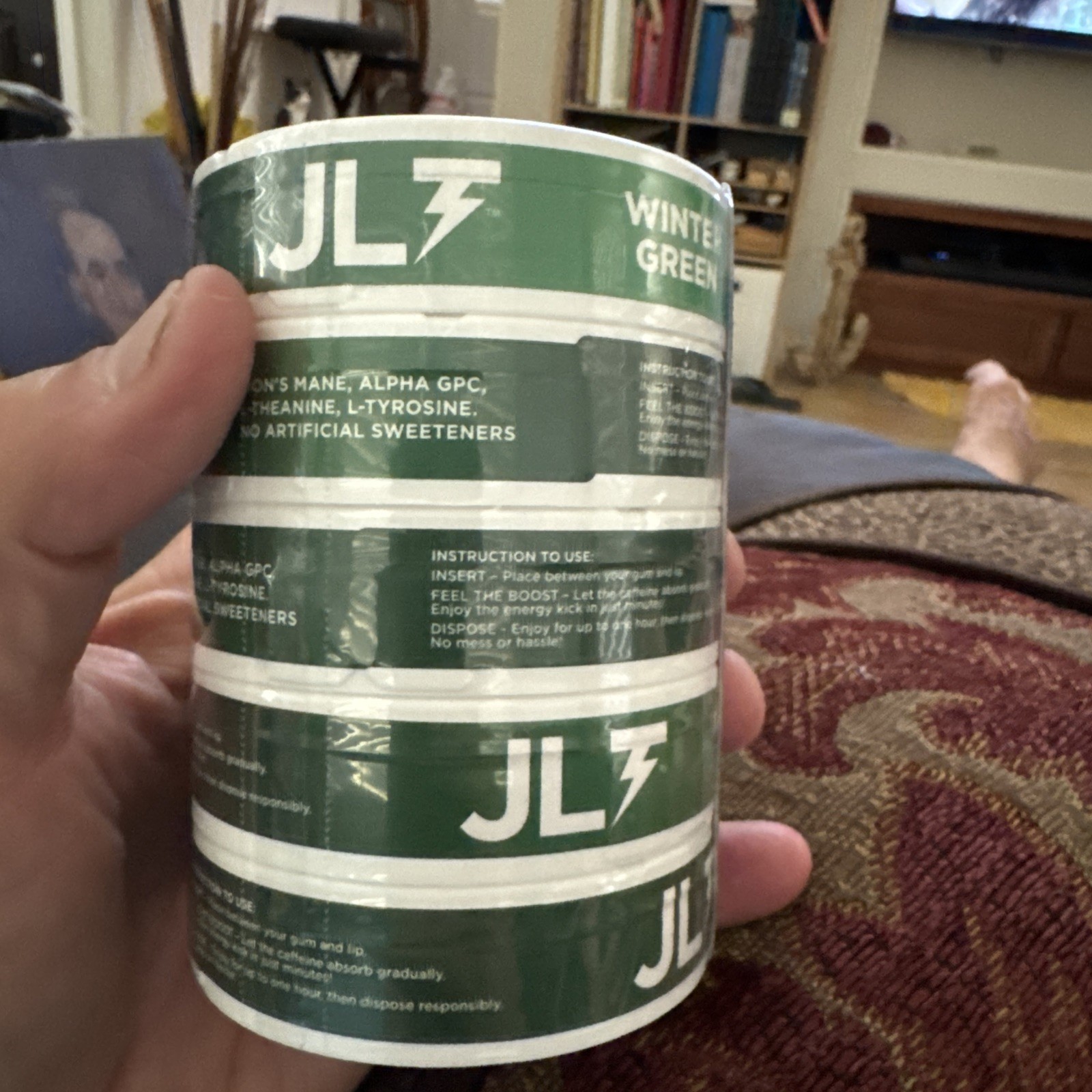 JLT 75 mg Caffeine Nootropic Pouches Energy Pouches W/ Caffeine 5 Pk READ ALL