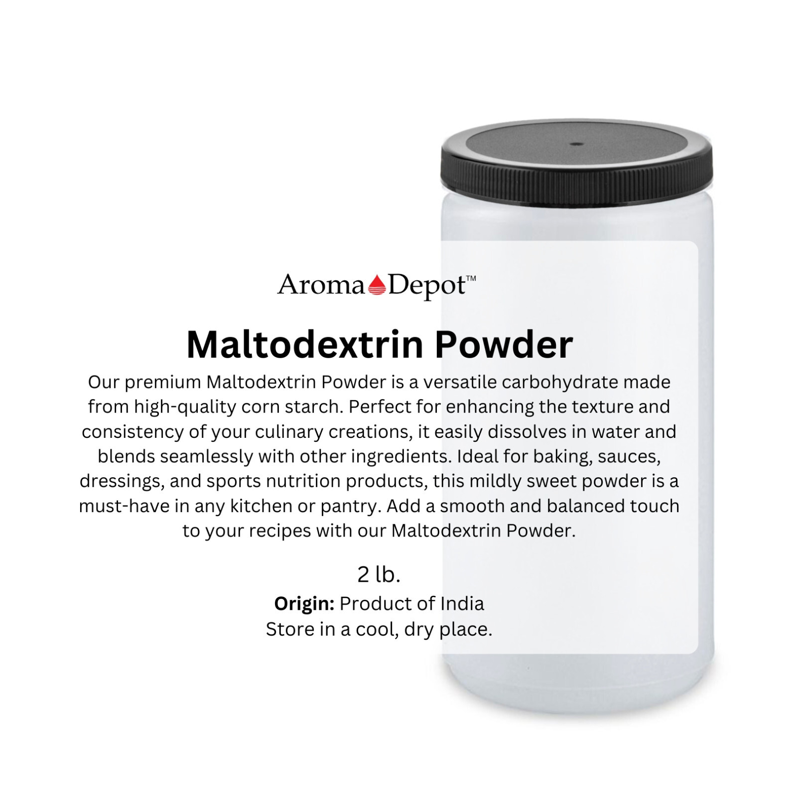 Maltodextrin Powder 1 lb. Pure Gluten Free Non-GNO Quick Calories and Energy