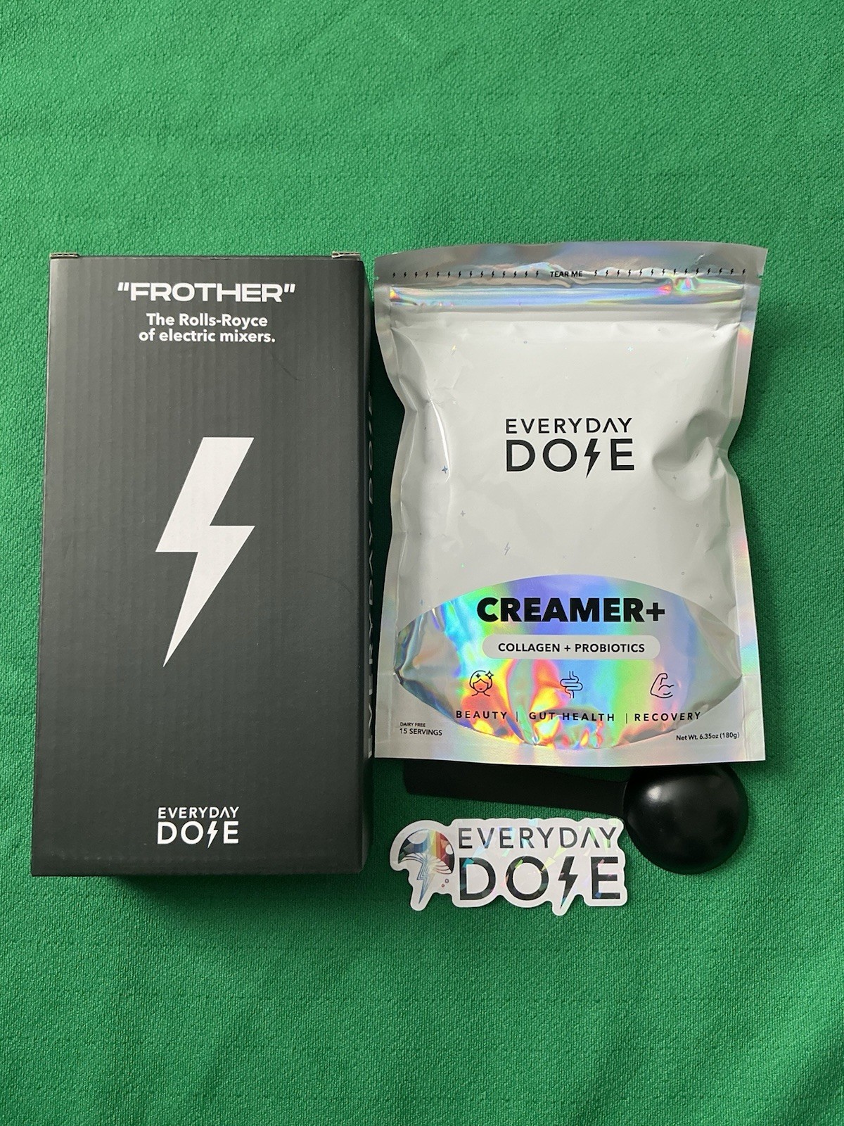 Everyday Dose Collagen & probiotic Creamer With Spoon And Frother EXP 05-2027