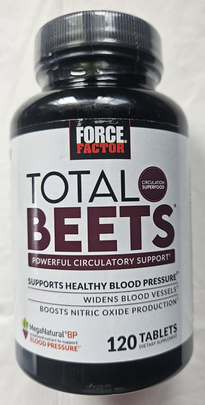 Force Factor Total Beets Blood Pressure Support 120 Count (Pack of 1), Beet